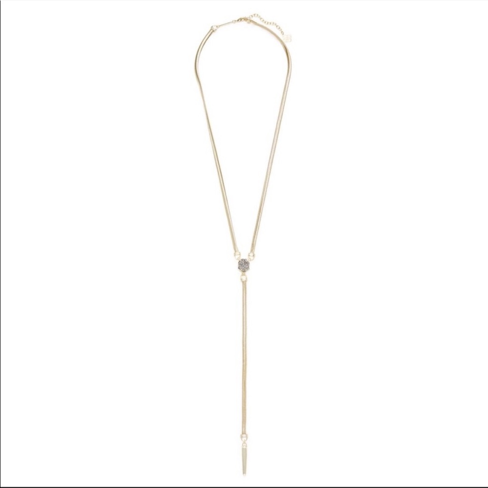 Kendra Scott Starla- gold with platinum drusy